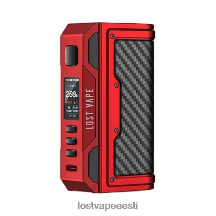 Lost Vape Thelema quest 200w mod matt punane/süsinikkiud R6P4HL178 - Lost Vape Disposable