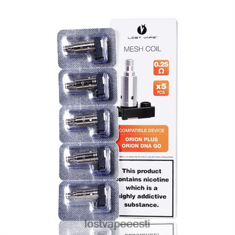 Lost Vape Orion pluss DNA asendusmähised (5-pakk) 0,25 oomi R6P4HL36 - Lost Vape Wholesale