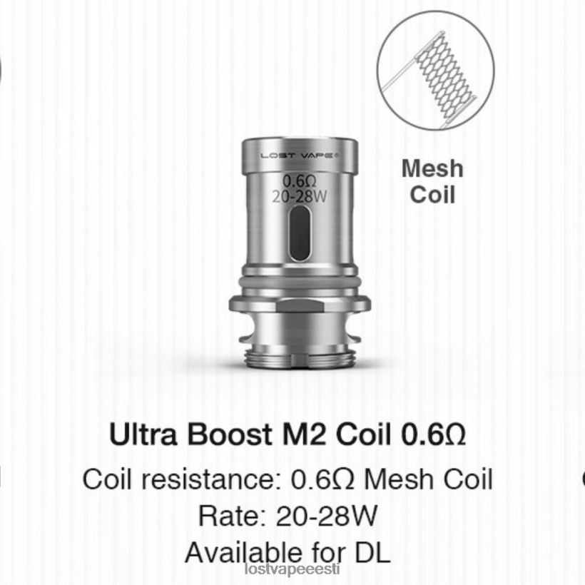 Lost Vape Ultra võimendusspiraalid (5-pakk) m2 v2 0,6 oomi R6P4HL347 - Lost Vape Review