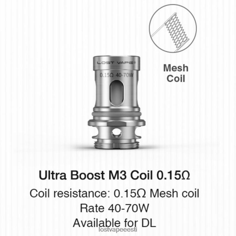 Lost Vape Ultra võimendusspiraalid (5-pakk) m3 v2 0,15 oomi R6P4HL348 - Lost Vape Disposable