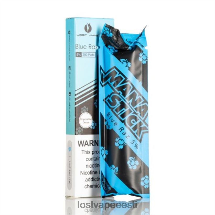 Lost Vape Mana pulk ühekordne | 300 pahvi | 1,2 ml sinine raz 5% R6P4HL519 - Lost Vape Near Me