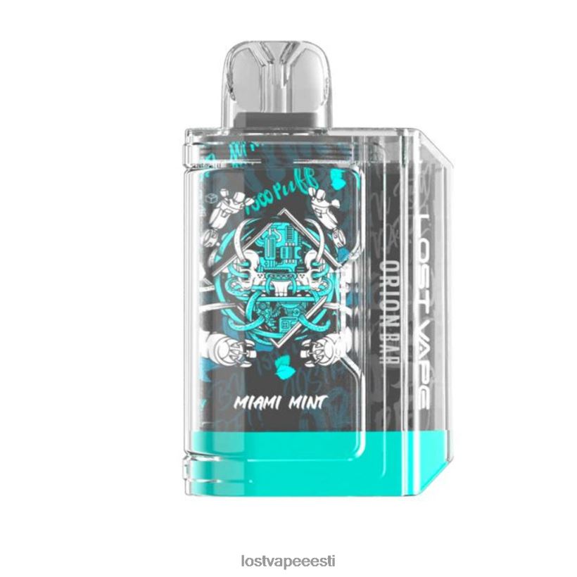 Lost Vape Orion baari ühekordne | 7500 pahvi | 18 ml | 50 mg miami piparmünt R6P4HL84 - Lost Vape Price Eesti